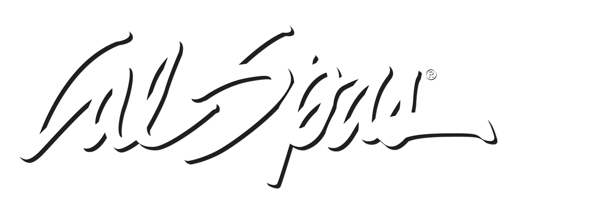 Calspas White logo hot tubs spas for sale Lake Tahoe